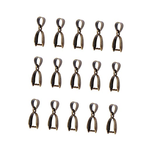 Operitacx 50 Stück Diy Schmuckzubehör Bronzefarbene Klemmverschlüsse für Anhänger Perlenverbinder und Bastelbedarf für Armbänder und Schlüsselanhänger von Operitacx