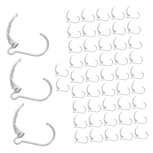 Operitacx 50 Stück Edelstahl Lever Back Ohrhaken für Schmuckherstellung Sicherer Verschluss Französisches Design DIY Ohrring Zubehör für Bastelprojekte und Anhänger von Operitacx