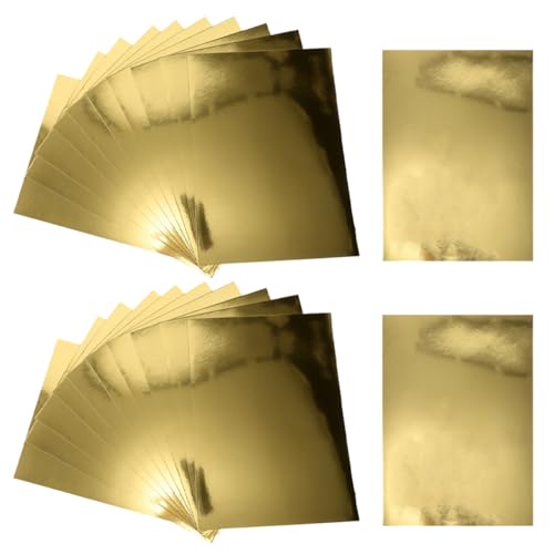 Operitacx 50 Stück Goldener Spiegelkarton Metallic Bastelpapier für DIY Projekte Scrapbooking Kinderhandwerk Partydekoration mit Flexiblem Reflektierendem Finish Vielseitig Verwendbar Operitacx 50 Stück Goldener Spiegelkarton Metallic Bastelpapier für DIY Projekte Scrapbooking Kinderhandwerk Partydekoration mit Flexiblem Reflektierendem Finish Vielseitig Verwendbar von Operitacx