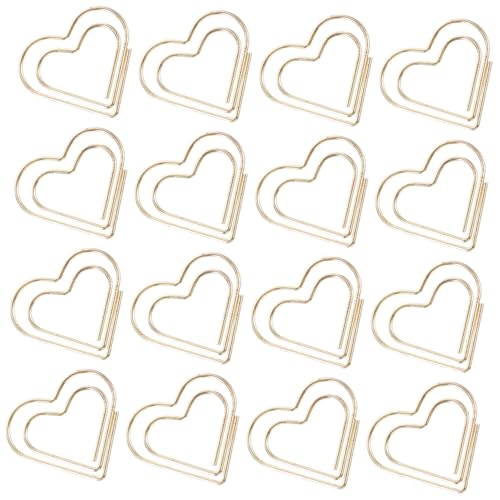 Operitacx 50 Stück Herzförmige Büroklammern aus Metall Kleine Niedliche Paper Clips Stabile Aktenklammern für Dokumente Schule Büro und Geschenkdekoration Goldfarbig Zufälliger Stil Operitacx 50 Stück Herzförmige Büroklammern aus Metall Kleine Niedliche Paper Clips Stabile Aktenklammern für Dokumente Schule Büro und Geschenkdekoration Goldfarbig Zufälliger Stil von Operitacx