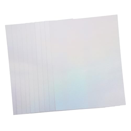 Operitacx 50 Stück Holografisches Metallic-kartonpapier Dickes Glitzerpapier mit Spiegel Regenbogeneffekt Geeignet für Scrapbooking Basteln Partydekoration und Edle Kartengestaltung von Operitacx