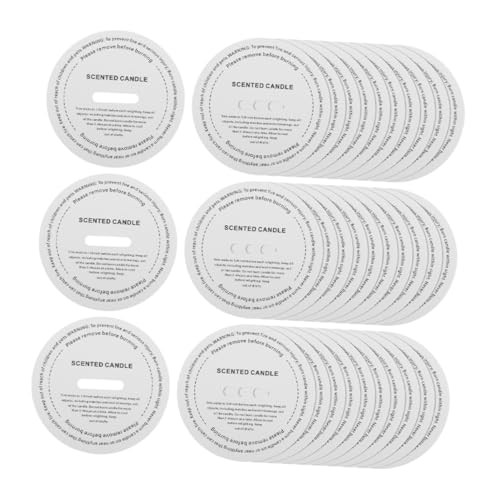 Operitacx 50 Stück Kerzen Schutzabdeckungen Weißem Karton Runde Staubschutzpapier Deckel für DIY Aromatherapie Kerzen Einfach zu Verwenden Robust und Praktisch für Kerzenherstellung von Operitacx