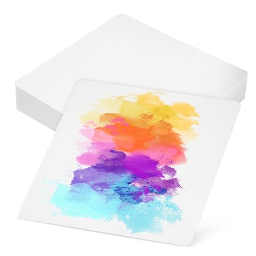 Operitacx 50 Stück Leere Marmelade Aquarellpapier Masse Zeichenpapier Papier zum Malen von Kindern Papier für malen Mini-Aquarellpapier Aquarellzubehör Farbblock Weiß von Operitacx