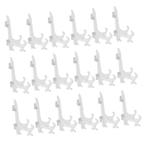 Operitacx 50 Stück Mini Kunststoff Staffelei Hohe Transparente Display Ständer für Kleine Bilder Kunstplatten und Karten Stabiler Halter für Zuhause Galerie und Ausstellungen von Operitacx