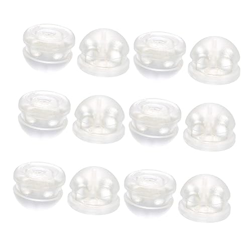 Operitacx 50 Stück Ohrring Stopper Kupfer und Lebensmittelechtem Silikon Diy Schmuckzubehör Ohrverschlüsse für Damen Einfache Langlebige Ohrstecker Verschluss Silber Operitacx 50 Stück Ohrring Stopper Kupfer und Lebensmittelechtem Silikon Diy Schmuckzubehör Ohrverschlüsse für Damen Einfache Langlebige Ohrstecker Verschluss Silber von Operitacx