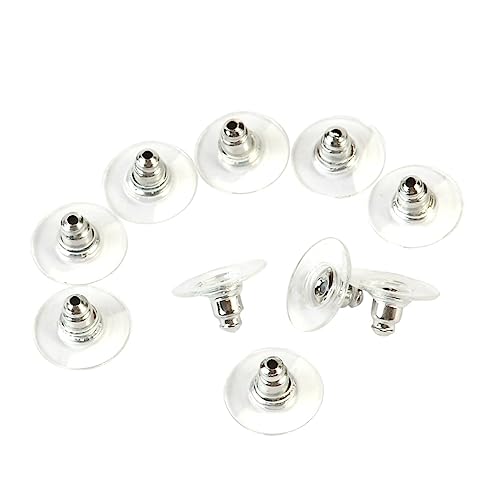 Operitacx 50 Stück Ohrstecker Verschlüsse mit Kunststoffpolster Weiß Ohrstecker Zubehör Leicht Langlebig Ergonomisch für Praktischen Schmuckgebrauch Operitacx 50 Stück Ohrstecker Verschlüsse mit Kunststoffpolster Weiß Ohrstecker Zubehör Leicht Langlebig Ergonomisch für Praktischen Schmuckgebrauch von Operitacx