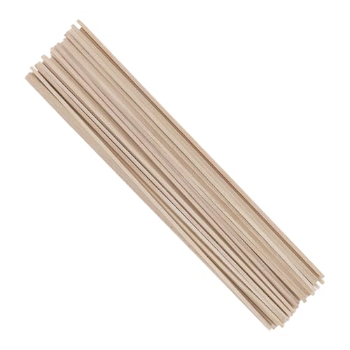 Operitacx 50 Stück Quadratische Holzleisten zum Basteln Naturbelassene Holzstäbe aus Stabilem Material Leicht zu Schneiden Schleifen und Bemalen für Modellbau und DIY projekte von Operitacx