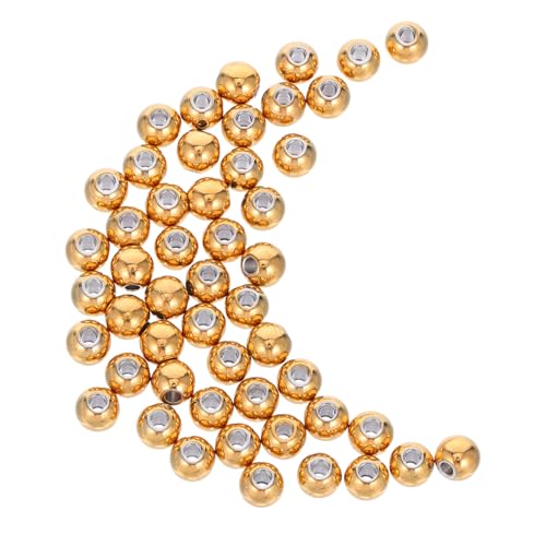 Operitacx 50 Stück Runde Glatte Perlen für Diy Schmuckherstellung für Armbänder und Langlebig und Vielseitig Einsetzbar Operitacx 50 Stück Runde Glatte Perlen für Diy Schmuckherstellung für Armbänder und Langlebig und Vielseitig Einsetzbar von Operitacx