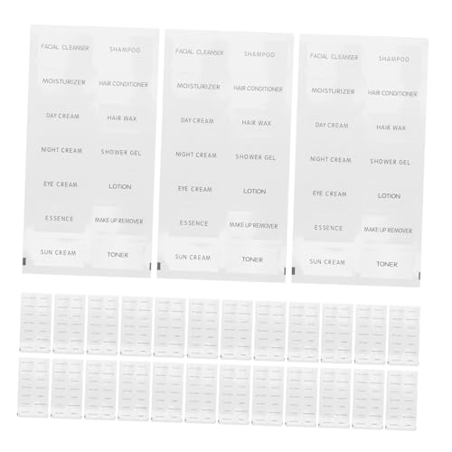 Operitacx 50 Stück Selbstklebende Badezimmer Etiketten für Shampoo Flaschen Transparente Aufkleber zur Einfachen Beschriftung und Organisation von Reise und Kosmetikflaschen Wasserfest und von Operitacx