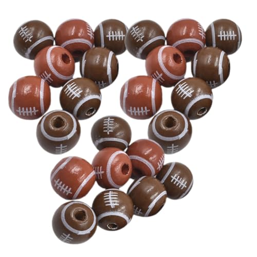 Operitacx 50 Stück Teiliges American Football Holzperlen Sport Spacer Beads für DIY Schmuckherstellung Armband Halskette Schlüsselanhänger Zubehör Handgefertigte Bastelperlen Operitacx 50 Stück Teiliges American Football Holzperlen Sport Spacer Beads für DIY Schmuckherstellung Armband Halskette Schlüsselanhänger Zubehör Handgefertigte Bastelperlen von Operitacx