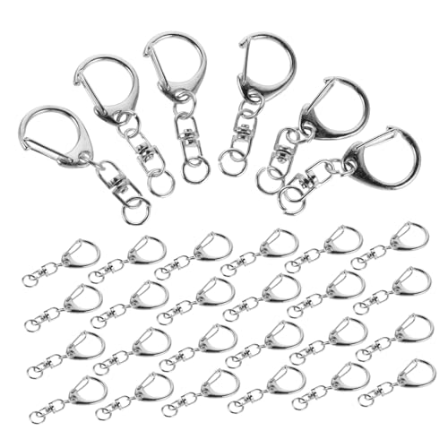 Operitacx 50 Stück Teiliges Kleine Legierungs-schwenkkarabiner mit Drehbarem Verschluss für Schlüsselanhänger DIY Schmuck Anhänger Zubehör für Taschen und Bastelprojekte von Operitacx