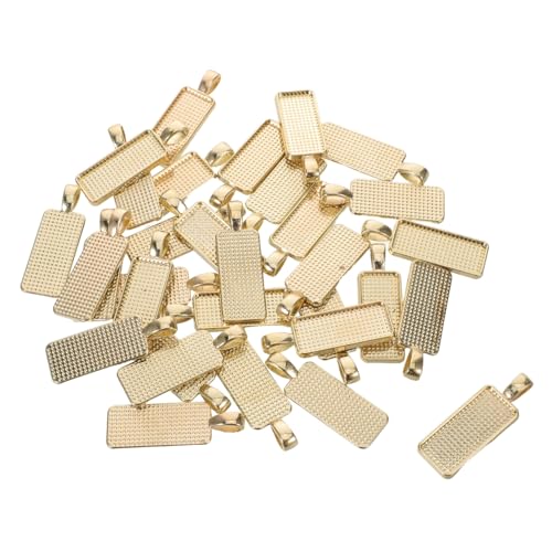 Operitacx 50 Stück Teiliges Rechteck Anhänger Tablett aus Langlebiger Legierung Goldfarben Kratzfest für DIY Schmuckherstellung mit Harz und Glas Cabochons für Halsketten und Operitacx 50 Stück Teiliges Rechteck Anhänger Tablett aus Langlebiger Legierung Goldfarben Kratzfest für DIY Schmuckherstellung mit Harz und Glas Cabochons für Halsketten und von Operitacx