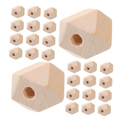 Operitacx 50 Stück Unvollendete Geometrische Holzperlen Natürliche Achteckige Spacer Beads für Schmuckherstellung DIY Handwerk Bauernhaus Dekoration von Operitacx