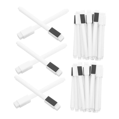 Operitacx 50 Stück Whiteboard Marker mit Magnetfunktion Abwischbare Trockenmarker mit Integrierter Radierkappe Langlebige Kunststoff Stifte mit Schnell Trocknender Tinte für Büro Schule von Operitacx