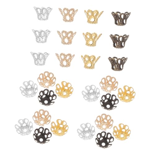 Operitacx 500 Stück Metall Flower Bead Caps Hohl Spacer Endkappen Schmuckzubehör für Halsketten Armbänder DIY Bastelprojekte Vintage Stil Operitacx 500 Stück Metall Flower Bead Caps Hohl Spacer Endkappen Schmuckzubehör für Halsketten Armbänder DIY Bastelprojekte Vintage Stil von Operitacx