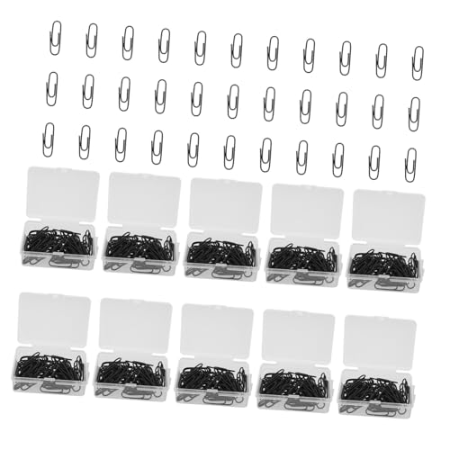 Operitacx 500 Stück Schwarze Plastikbeschichtete Büroklammern Wiederverwendbare Metall-bookmark-clips für Dokumenten Papierorganisation Schadensfreie Aktenklammern für Schule und Büro Operitacx 500 Stück Schwarze Plastikbeschichtete Büroklammern Wiederverwendbare Metall-bookmark-clips für Dokumenten Papierorganisation Schadensfreie Aktenklammern für Schule und Büro von Operitacx