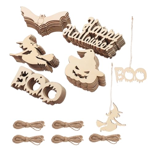 Operitacx 50Stücke Halloween Holzanhänger Spukhaus Ausschnitte für DIY Dekorationen Holzscheiben für Halloween Festlichkeiten Bastelmaterialien für Unvergessliche Feiern Operitacx 50Stücke Halloween Holzanhänger Spukhaus Ausschnitte für DIY Dekorationen Holzscheiben für Halloween Festlichkeiten Bastelmaterialien für Unvergessliche Feiern von Operitacx