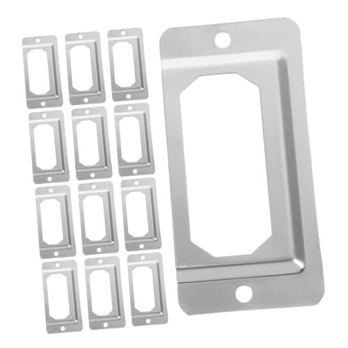 Operitacx 50pcs Edelstahlschubladen -etiketthalter Metall -tag -rahmen Für Schränke Kisten Regale Schmuckschachtel Geschenkboxen Aktenschränke Schränke von Operitacx