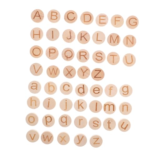 Operitacx 52 Stück Teiliges Holz Alphabet Lernspielzeug mit Abgerundeten Buchstabenscheiben Montessori Holzperlen Sichere ABC Lernhilfe für Natürliche Holzmaterialien Abgerundete Kanten für Operitacx 52 Stück Teiliges Holz Alphabet Lernspielzeug mit Abgerundeten Buchstabenscheiben Montessori Holzperlen Sichere ABC Lernhilfe für Natürliche Holzmaterialien Abgerundete Kanten für von Operitacx