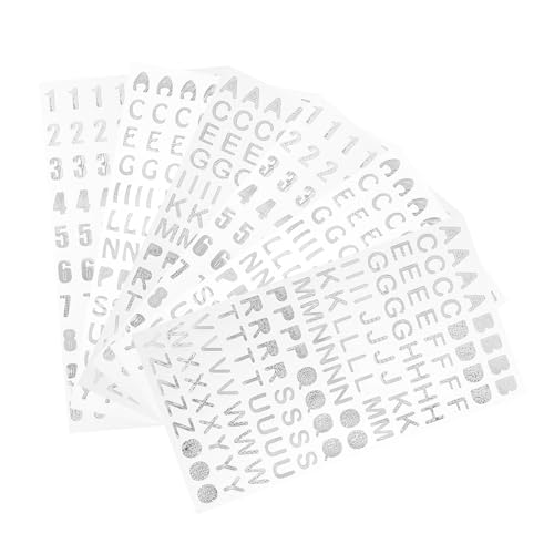 Operitacx 6 Blätter Selbstklebende Silberfolie Buchstaben und Zahlen Aufkleber Bögen mit Eleganten Designs für Scrapbooking Diy Kunst und Kinderhandwerk für Kreative Projekte Operitacx 6 Blätter Selbstklebende Silberfolie Buchstaben und Zahlen Aufkleber Bögen mit Eleganten Designs für Scrapbooking Diy Kunst und Kinderhandwerk für Kreative Projekte von Operitacx