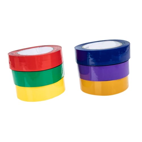 Operitacx 6 Rollen Buntes Klebeband Set für Selbstklebende Bastelband Regenbogenfarben für DIY Kunst und Bastelprojekte Temperaturbeständig und Einfach zu Handhaben von Operitacx