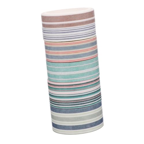 Operitacx 6 Rollen Washi Tape Dekoratives Papierklebeband mit Streifenmuster Vielseitiges Scrapbooking Klebeband für DIY Bastelprojekte Bunte Handwerksrolle für Notizbücher und von Operitacx
