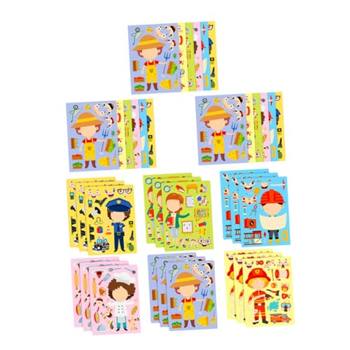 Operitacx 6 Sätze Berufspuzzle Aufkleber für Interaktives DIY Dress Up Sticker Set mit Bunten Designs Fördert Feinmotorik Kreativität und Spielerisches Lernen bei Familienaktivitäten Operitacx 6 Sätze Berufspuzzle Aufkleber für Interaktives DIY Dress Up Sticker Set mit Bunten Designs Fördert Feinmotorik Kreativität und Spielerisches Lernen bei Familienaktivitäten von Operitacx