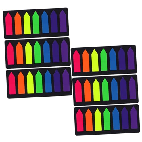 Operitacx 6 Sätze Fluoreszierende Linealkarten Haftnotizen Farbige Pfeilförmige Klebezettel Schreibbar Repositionierbar für Büro Schule und Zuhause Operitacx 6 Sätze Fluoreszierende Linealkarten Haftnotizen Farbige Pfeilförmige Klebezettel Schreibbar Repositionierbar für Büro Schule und Zuhause von Operitacx