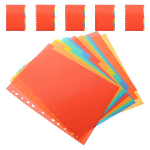 Operitacx 6 Sätze Losblatt-loch-indexseite Binderteiler Teilen Der Registerkarten Notizbuch-indexteiler Notebook Dividers Trennblätter Ordner Notizbuchteiler Mit Laschen Ordner-teiler Pvc Operitacx 6 Sätze Losblatt-loch-indexseite Binderteiler Teilen Der Registerkarten Notizbuch-indexteiler Notebook Dividers Trennblätter Ordner Notizbuchteiler Mit Laschen Ordner-teiler Pvc von Operitacx