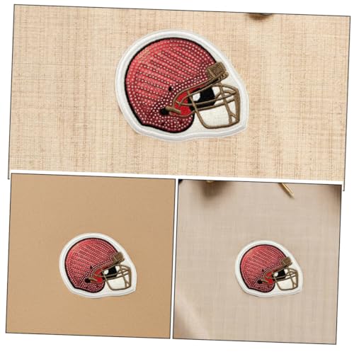 Operitacx 6 Stück American Football Helm Eisen Aufbügelbare Patches Sportliche Bestickte Applikationen Für Kleidung Rucksäcke DIY Fans Zubehör von Operitacx