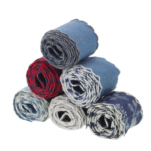 Operitacx 6 Stück Denim Besatzstoff Ausgefranstes Band Jeansblau Gewebtes Zopfband Jeansstoffband Brautsträuße Bänder Schwarzes Band Spitze Baumwolle Nähen Spitze Schleife Operitacx 6 Stück Denim Besatzstoff Ausgefranstes Band Jeansblau Gewebtes Zopfband Jeansstoffband Brautsträuße Bänder Schwarzes Band Spitze Baumwolle Nähen Spitze Schleife von Operitacx