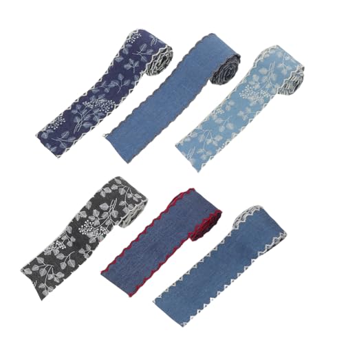 Operitacx 6 Stück Denim Stoff Ausgefranstes Band Breites Spitzenband Baumwoll Spitzenband Gimp Zopfband Schleifenbänder Baumwoll Nähspitze Brautsträuße Band Häkelband Jeans Operitacx 6 Stück Denim Stoff Ausgefranstes Band Breites Spitzenband Baumwoll Spitzenband Gimp Zopfband Schleifenbänder Baumwoll Nähspitze Brautsträuße Band Häkelband Jeans von Operitacx
