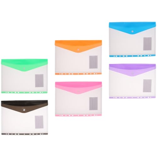 Operitacx 6 Stück Dokumententaschen aus Leichtem Transparente Ordnerhüllen mit Druckknopfverschluss Multifunktionale Aufbewahrung für Büro und Schule Kompatibel Operitacx 6 Stück Dokumententaschen aus Leichtem Transparente Ordnerhüllen mit Druckknopfverschluss Multifunktionale Aufbewahrung für Büro und Schule Kompatibel von Operitacx