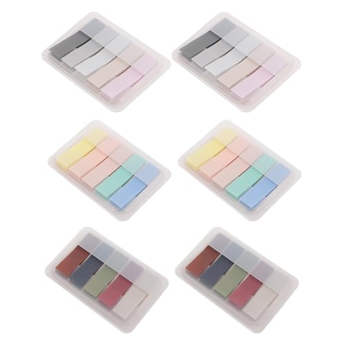 Operitacx 6 Stück Haftnotizen Vintage und Pastellfarben Selbstklebende Büro Memo Pads Vielseitige Markierungs Sticker für Kreative Notizen und Organisation von Operitacx