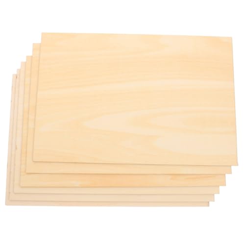 Operitacx 6 Stück Handgefertigte Lindenholzplatten für Diy Bastelprojekte Ungeschliffene Holzplatten zum Malen Schnitzen und Zeichnen für Kreative Bastelarbeiten von Operitacx
