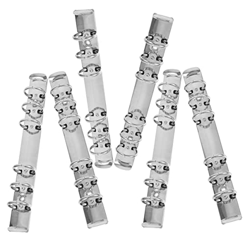 Operitacx 6 Stück Metall Loose Leaf Binder Ringe Hochwertige Binder Clips für DIY Notizbücher Scrapbooking Büroorganisation von Operitacx