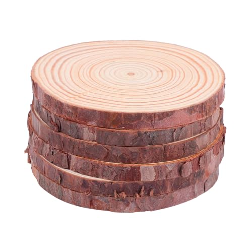 Operitacx 6 Stück Natürliche Baumscheiben aus Unbehandeltem Kiefernholz mit Rinde Feuchtigkeitskontrolliert für Diy Basteln Party und Weihnachtsdeko Kreative Holzplättchen Operitacx 6 Stück Natürliche Baumscheiben aus Unbehandeltem Kiefernholz mit Rinde Feuchtigkeitskontrolliert für Diy Basteln Party und Weihnachtsdeko Kreative Holzplättchen von Operitacx