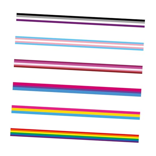 Operitacx 6 Stück Regenbogenbänder Polyester Vielseitige DIY bänder für Haaraccessoires Geschenkverpackung Partydekorationen Pride feiern und Lgbtq Support Operitacx 6 Stück Regenbogenbänder Polyester Vielseitige DIY bänder für Haaraccessoires Geschenkverpackung Partydekorationen Pride feiern und Lgbtq Support von Operitacx