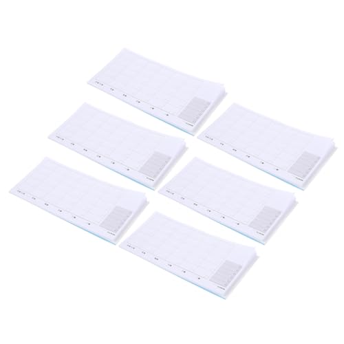 Operitacx 6 Stück Selbstklebende Monatsplan Notizblöcke Tragbare Memo Pads für Schule Büro und Zuhause für To Do Listen und Dokumentationen von Operitacx
