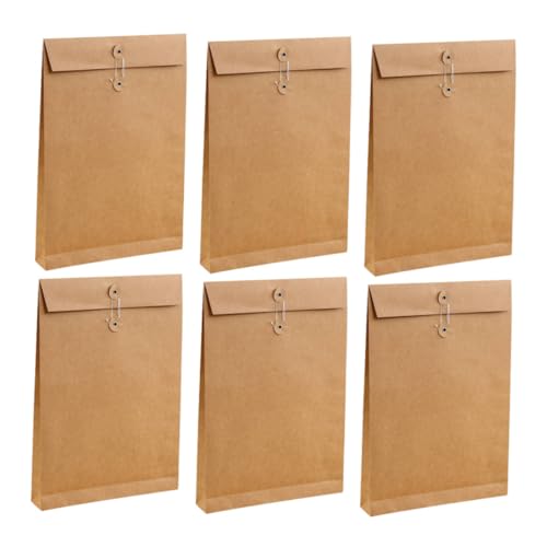 Operitacx 6 Stück Teiliges Dokumententaschen aus Braunem Kraftpapier Quadratischer Boden Großer Papier Organizer Vielseitige Dokumentenmappe für Büro Reise und Aufbewahrung Operitacx 6 Stück Teiliges Dokumententaschen aus Braunem Kraftpapier Quadratischer Boden Großer Papier Organizer Vielseitige Dokumentenmappe für Büro Reise und Aufbewahrung von Operitacx