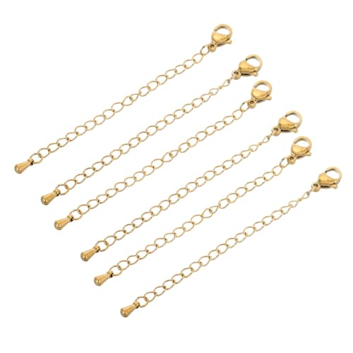 Operitacx 6 Stück Teiliges Edelstahl Schmuckketten mit Hummerkarabinerverschluss Langlebige Verlängerungsketten für DIY Halsketten und Armbänder Stilvoller Schmuckzubehör für Individuelle Operitacx 6 Stück Teiliges Edelstahl Schmuckketten mit Hummerkarabinerverschluss Langlebige Verlängerungsketten für DIY Halsketten und Armbänder Stilvoller Schmuckzubehör für Individuelle von Operitacx
