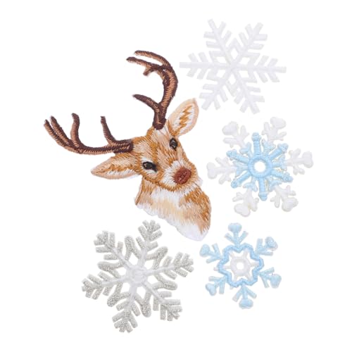 Operitacx 6 Stück Teiliges Goldene Bestickte Schneeflocken und Rentier Applikationen zum Aufbügeln für Kleidung Jeans Hüte Rucksäcke und Jacken Vielseitige Winter und Weihnachts DIY Patches Operitacx 6 Stück Teiliges Goldene Bestickte Schneeflocken und Rentier Applikationen zum Aufbügeln für Kleidung Jeans Hüte Rucksäcke und Jacken Vielseitige Winter und Weihnachts DIY Patches von Operitacx