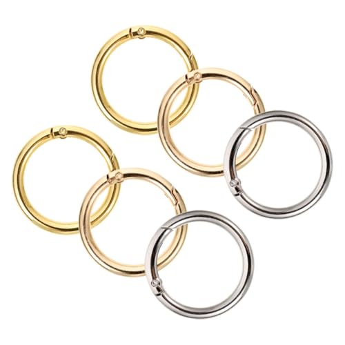 Operitacx 6 Stück Teiliges Kleine Metall Schlüsselringe mit Feder Schnappverschluss Langlebige Runde Clips für Schlüsselanhänger DIY Schmuck Taschen und Bastelarbeiten Vielseitig Einsetzbar Operitacx 6 Stück Teiliges Kleine Metall Schlüsselringe mit Feder Schnappverschluss Langlebige Runde Clips für Schlüsselanhänger DIY Schmuck Taschen und Bastelarbeiten Vielseitig Einsetzbar von Operitacx