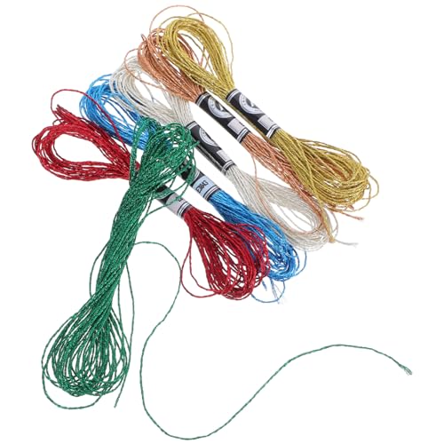Operitacx 6 Stück Teiliges Metallic Stickgarn Mehrfarbiges Polyester-stickgarn mit Glitzereffekt Langlebiges Metallfaden Kreuzstich Handstickerei Diy-armbänder und Näharbeiten Operitacx 6 Stück Teiliges Metallic Stickgarn Mehrfarbiges Polyester-stickgarn mit Glitzereffekt Langlebiges Metallfaden Kreuzstich Handstickerei Diy-armbänder und Näharbeiten von Operitacx