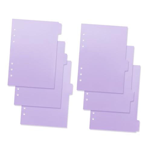 Operitacx 6 Stück Teiliges Notizbuch register aus Langlebigem PP Hellviolette Trennseiten mit Löchern Praktische und Ästhetische Ordner registerkarten für Büro und Heft Kompatibel mit Operitacx 6 Stück Teiliges Notizbuch register aus Langlebigem PP Hellviolette Trennseiten mit Löchern Praktische und Ästhetische Ordner registerkarten für Büro und Heft Kompatibel mit von Operitacx