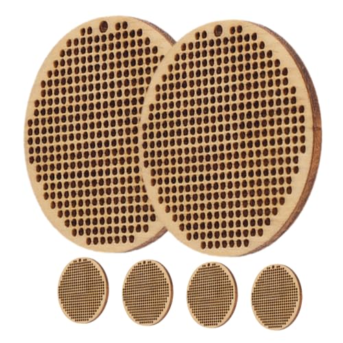 Operitacx 6 Stück Teiliges Runde Perforierte Holzchips für Kreuzstich DIY Anhänger Schmuckherstellung Vielseitig Verwendbar Kreative Gestaltungsmöglichkeiten Operitacx 6 Stück Teiliges Runde Perforierte Holzchips für Kreuzstich DIY Anhänger Schmuckherstellung Vielseitig Verwendbar Kreative Gestaltungsmöglichkeiten von Operitacx