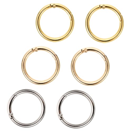 Operitacx 6 Stück Teiliges Schlüsselringe Langlebiger Legierung Hitzebeständig Runde Federring Schnappverschlüsse für DIY Schmuck Taschen Rucksäcke Sicherer Halt als zur Abschlussfeier Operitacx 6 Stück Teiliges Schlüsselringe Langlebiger Legierung Hitzebeständig Runde Federring Schnappverschlüsse für DIY Schmuck Taschen Rucksäcke Sicherer Halt als zur Abschlussfeier von Operitacx