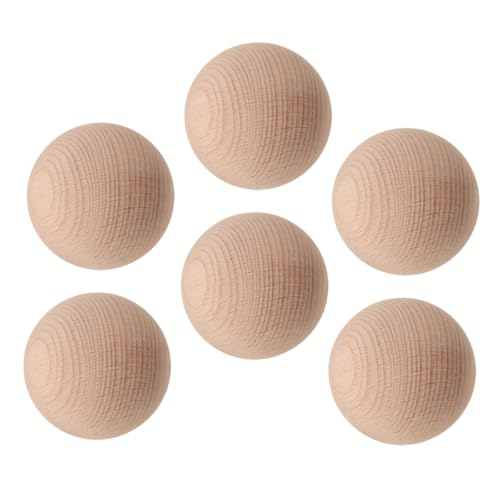 Operitacx 6 Stück Teiliges Ungefertigte Holzkugeln aus Buchenholz für Rasen-croquet Outdoor-spiel Bälle für Golf Gartenaktivitäten Geeignet von Operitacx