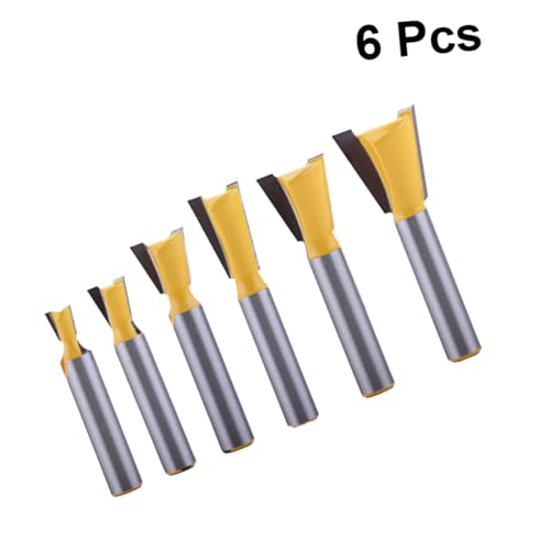 Operitacx 6 Stück Teiliges Woodworking Schneidwerkzeug Schaft Dovetail Fräser Hartmetall Fräsköpfe für Holzschnitzerei und Holzbearbeitung Langlebig Präzise Kompatibel mit Cnc und Handfräsen von Operitacx