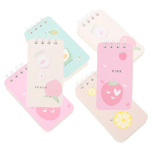 Operitacx 6 Stück Tragbare Spiral Notizblöcke Früchte Notizhefte Dekorative Memo Pads für Schule Büro und Zuhause Praktisch für To Do Listen und Erinnerungen von Operitacx